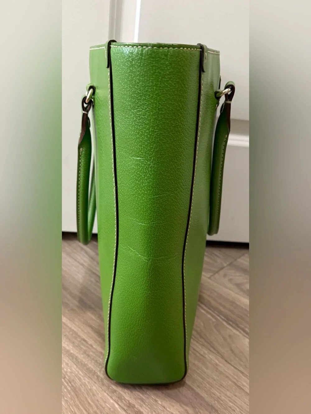 Kate Spade Kelly Green Leather Tote Vintage